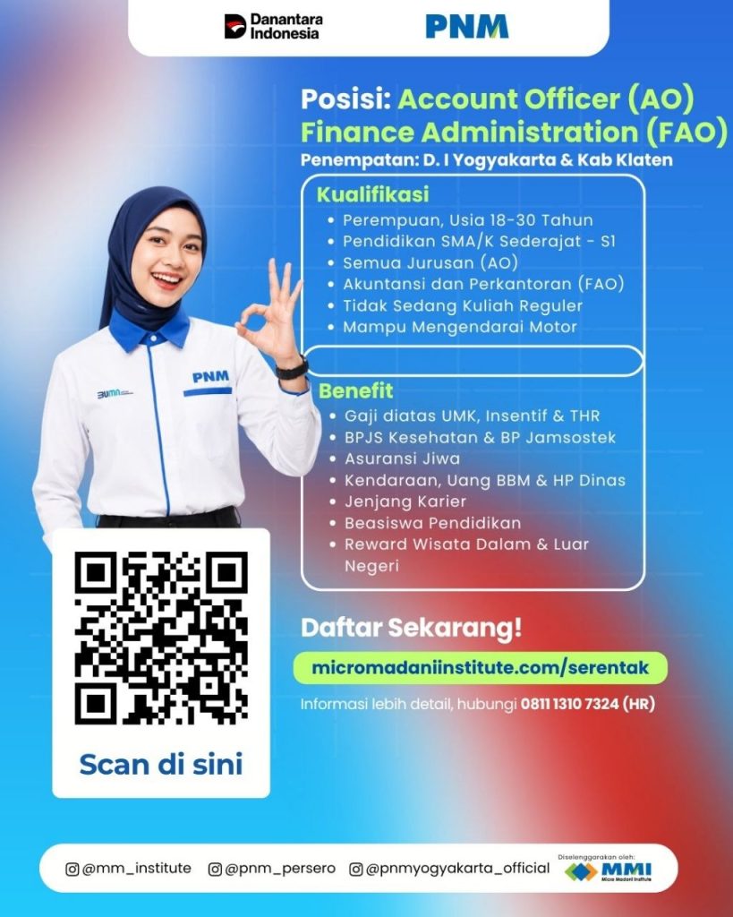 Poster lowongan Danantara Indonesia / PNM