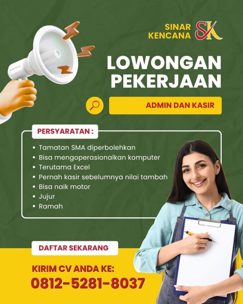 Poster lowongan Sinar Kencana