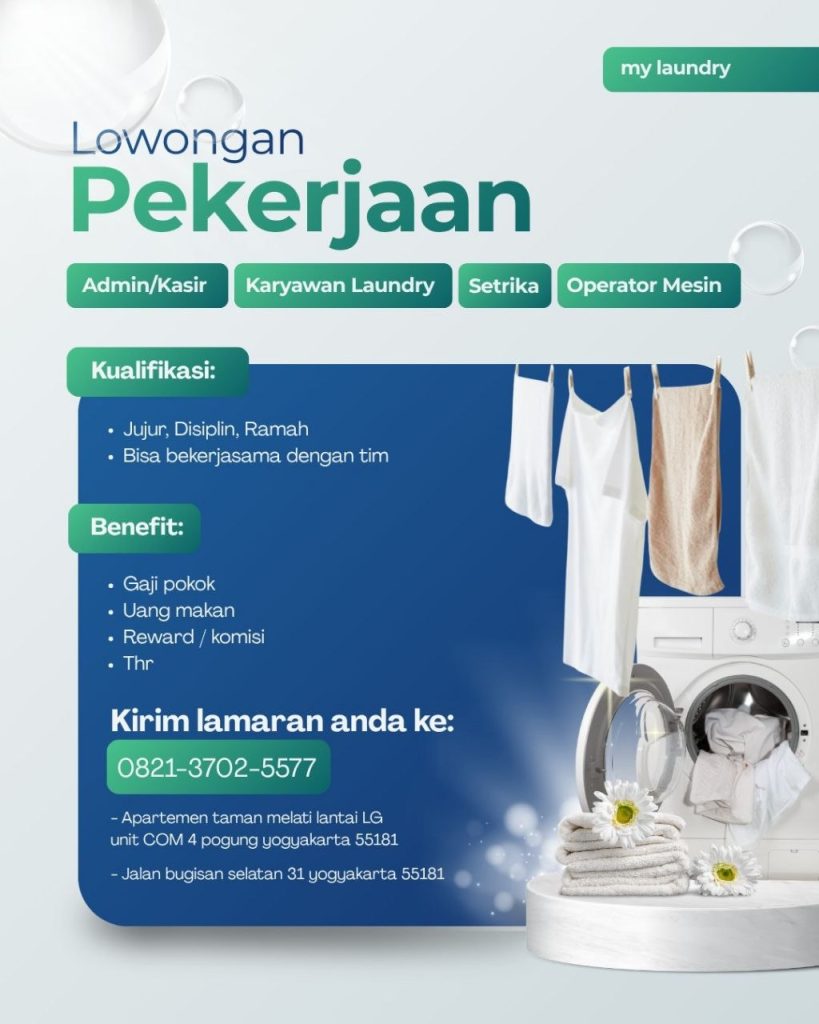 Poster lowongan My Laundry