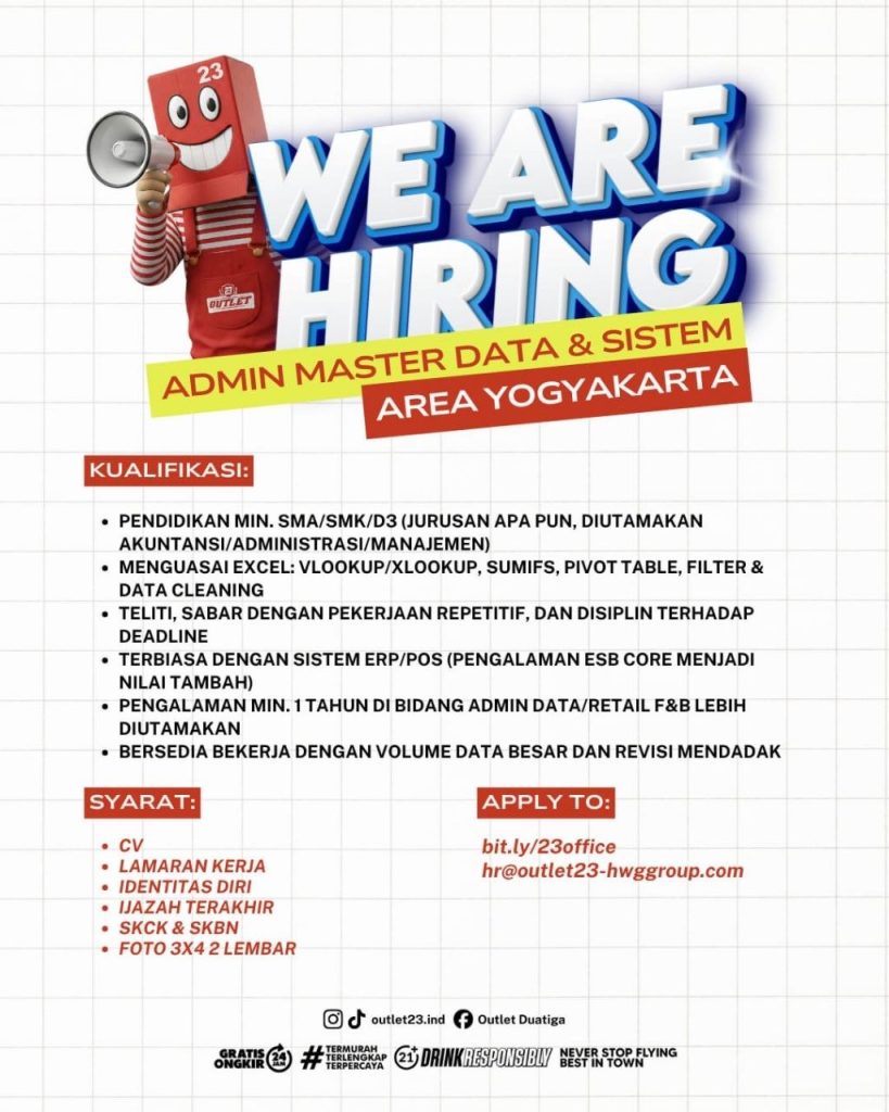 Poster lowongan CV. Makan Ayam Goreng Setiap Hari