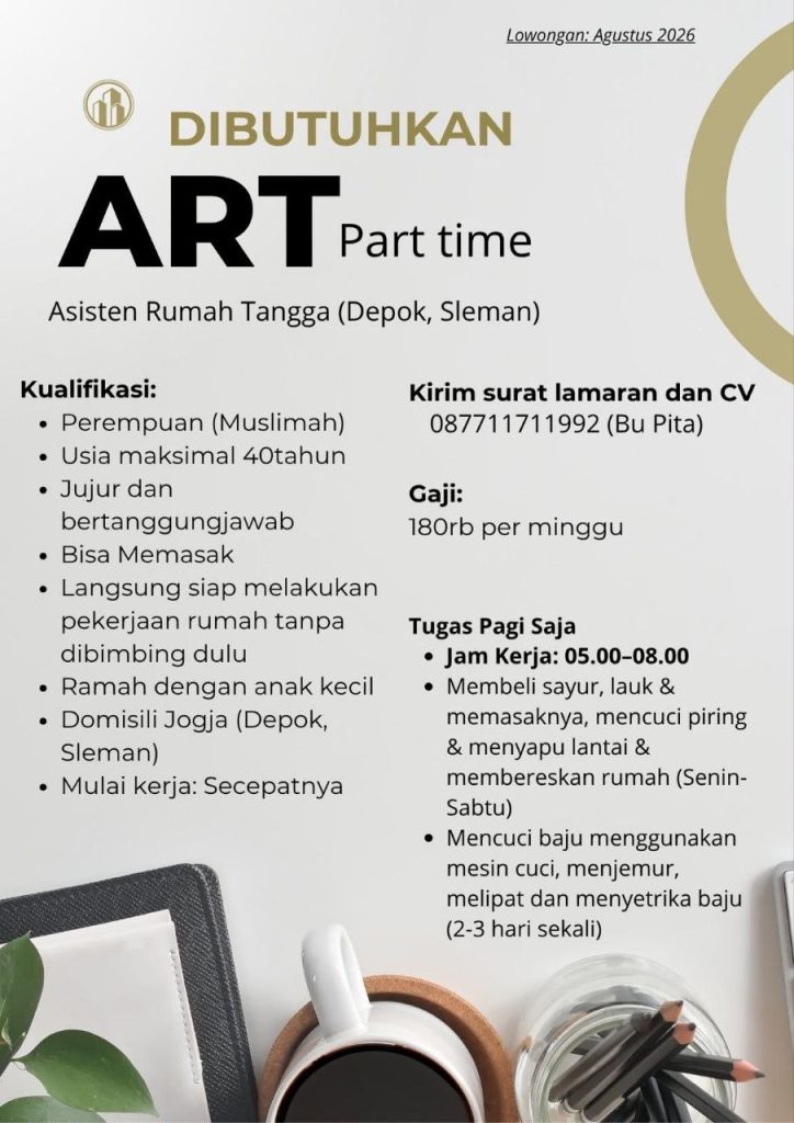 Poster lowongan LOKER JOGJA