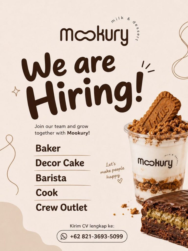 Poster lowongan Mookury