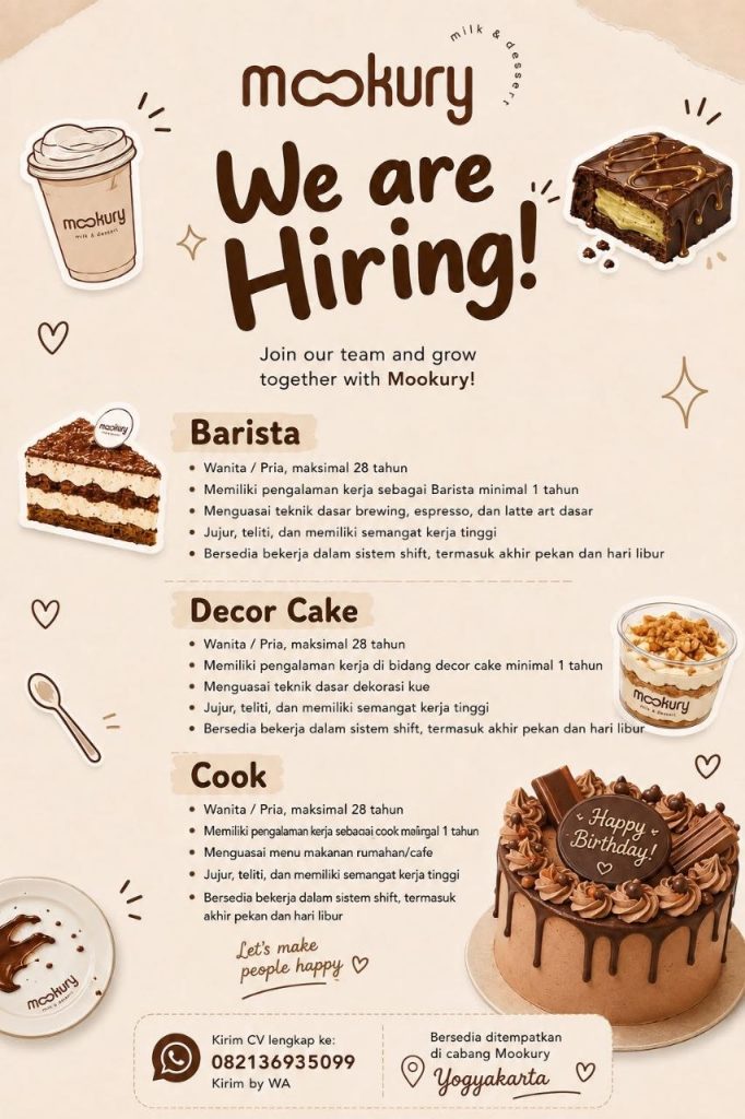 Poster lowongan Mookury