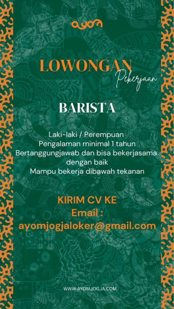 Poster lowongan Ayom Jogja