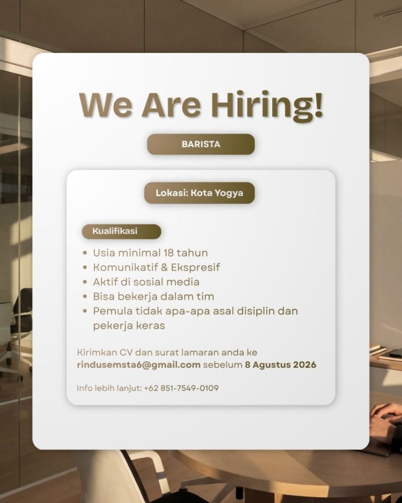 Poster lowongan LOKER JOGJA