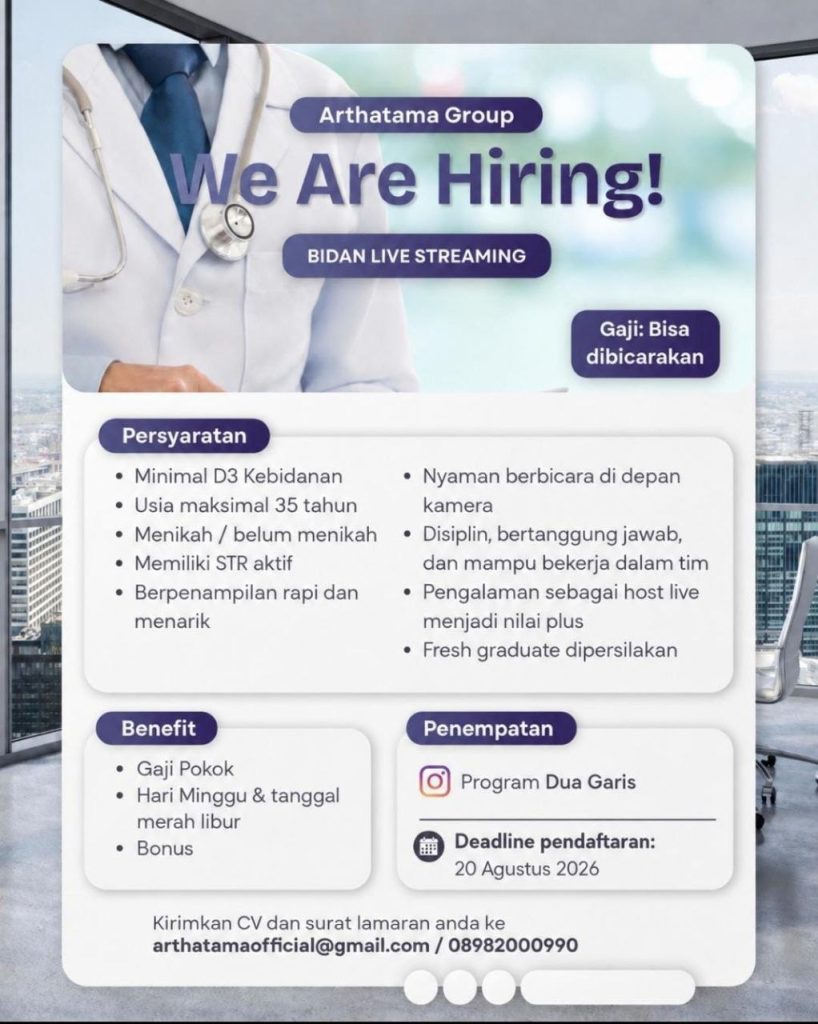 Poster lowongan Arthatama Group
