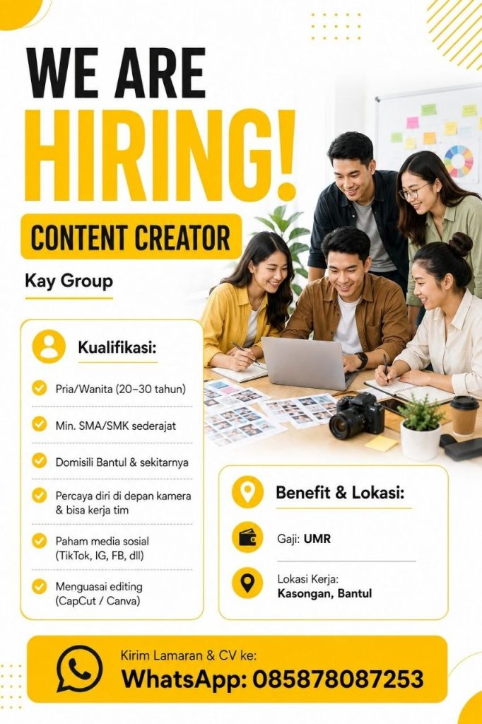 Poster lowongan Kay Group