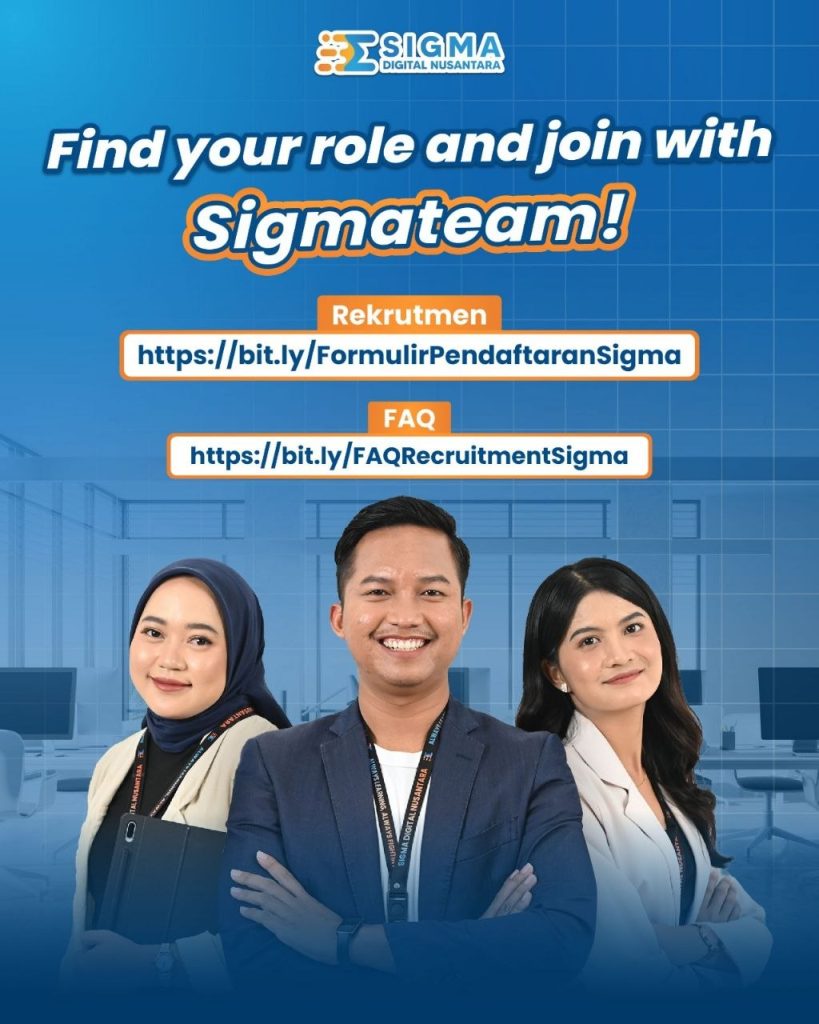 Poster lowongan Sigma Digital Nusantara
