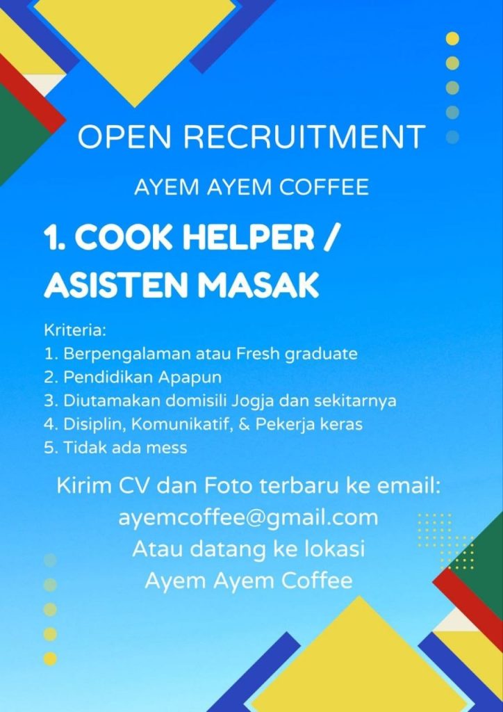 Poster lowongan Ayem Ayem Coffee