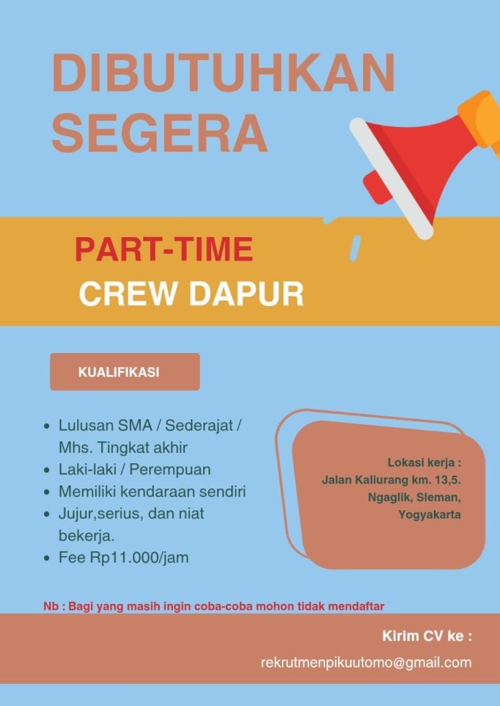 Poster lowongan LOKER JOGJA