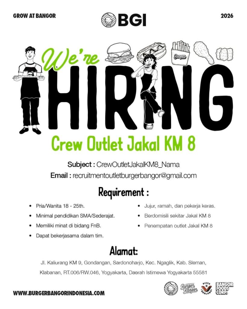 Poster lowongan BGI (Bangor Group Indonesia)