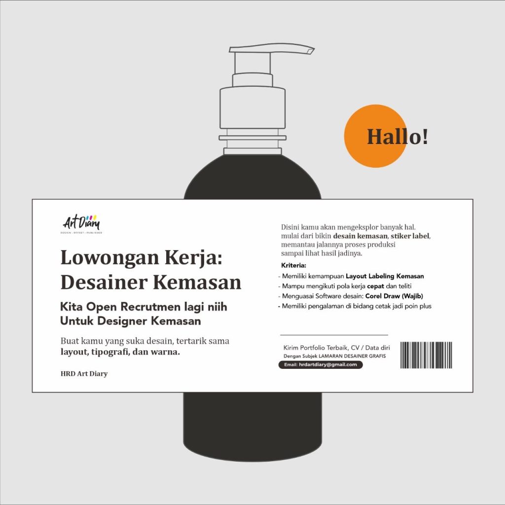 Poster lowongan Art Diary