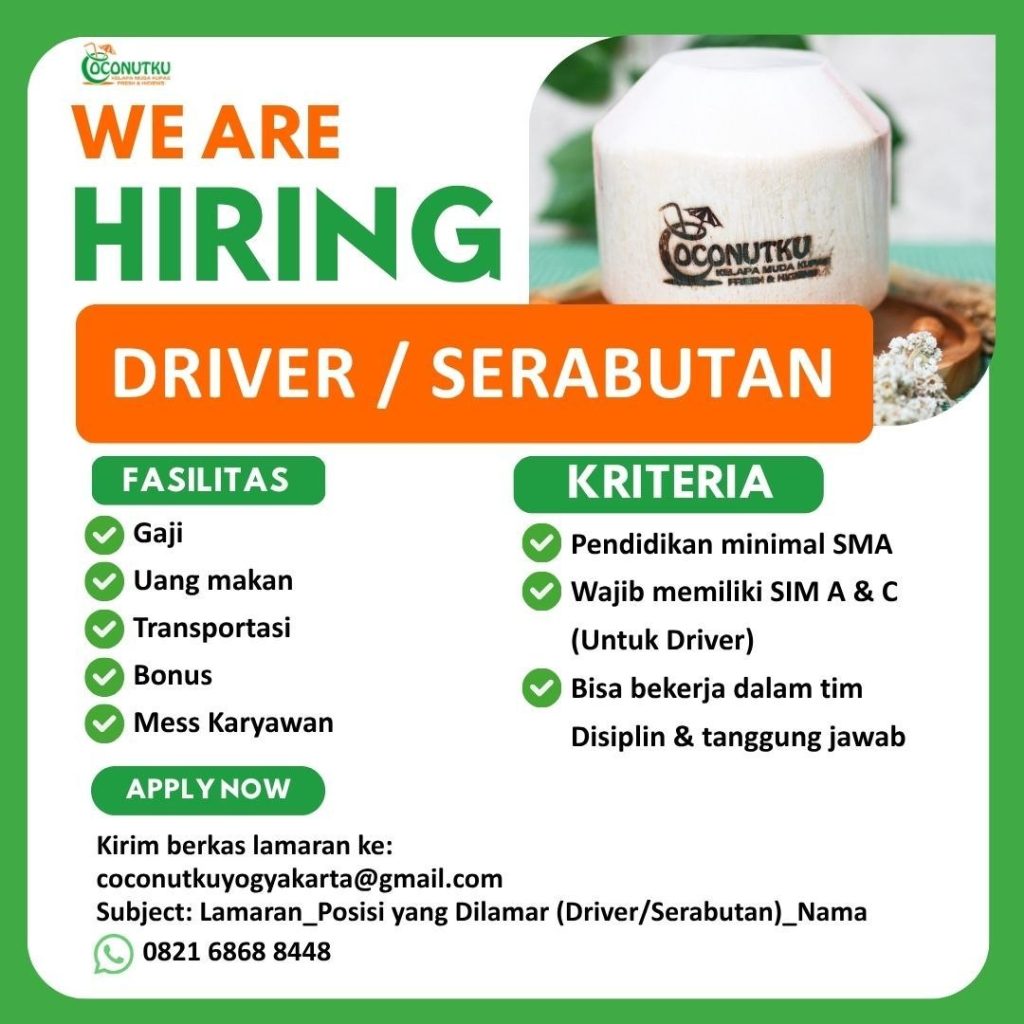 Poster lowongan Coconutku