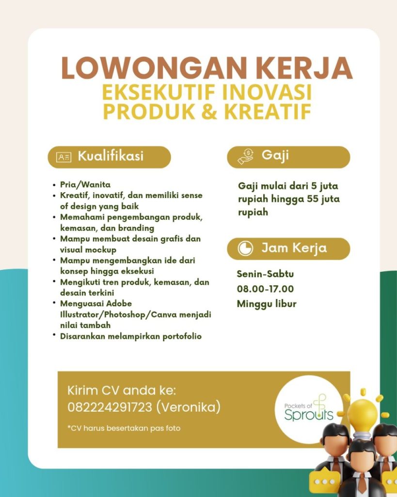 Poster lowongan Pockets of Sprouts