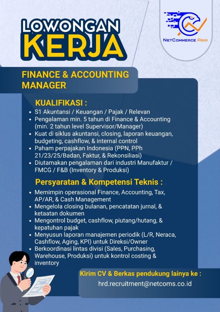 Poster lowongan CV. Makan Ayam Goreng Setiap Hari