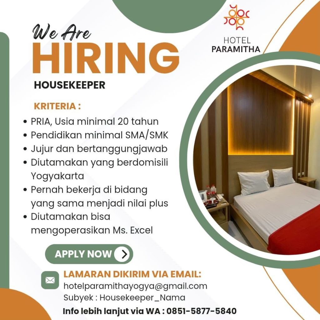 Poster lowongan Hotel Paramitha