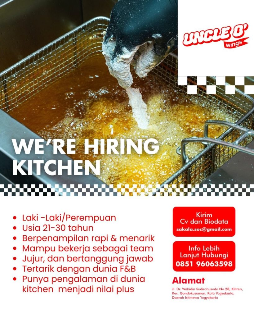 Poster lowongan Uncle O' Wings