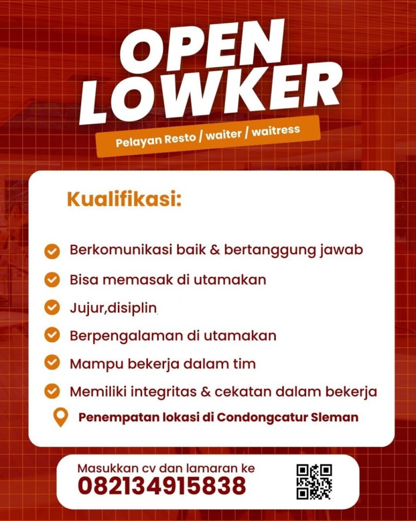 Poster lowongan LOKER JOGJA