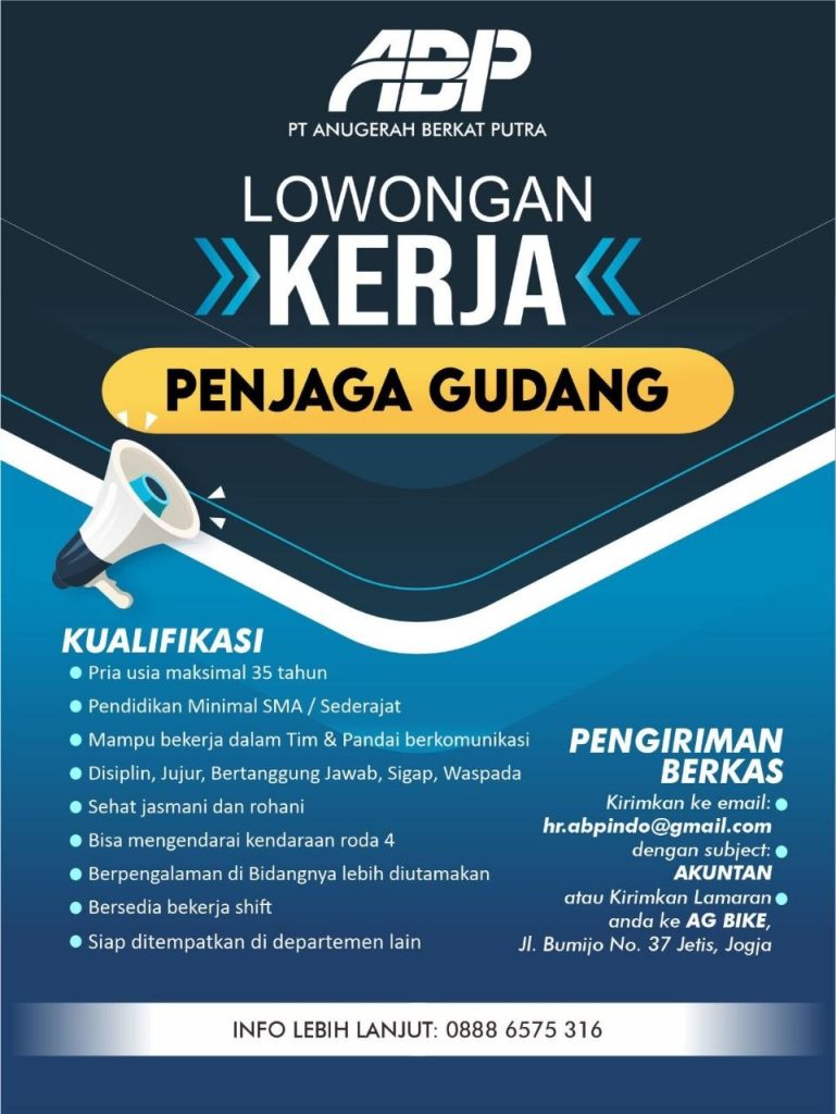 Poster lowongan Odong Odong USA