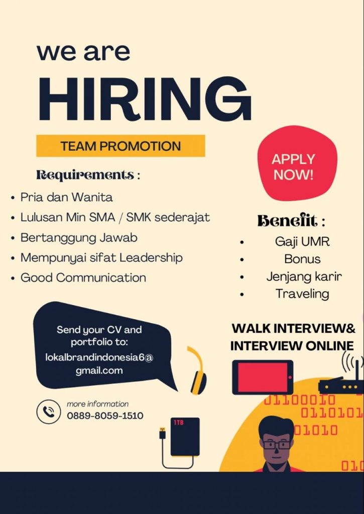 Poster lowongan LOKER JOGJA