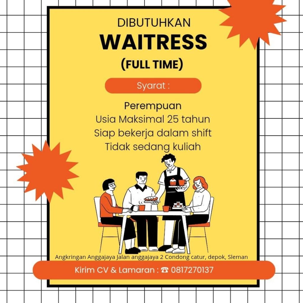 Poster lowongan Angkringan Anggajaya