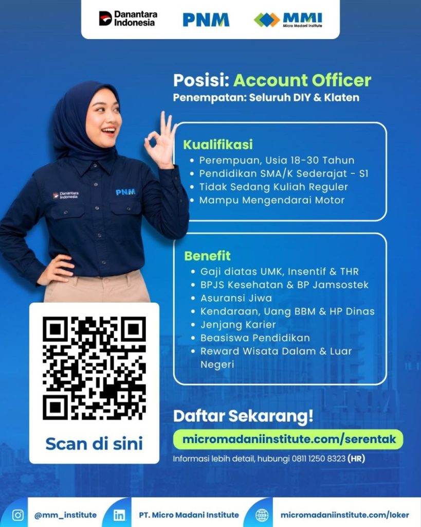 Poster lowongan PT. Permodalan Nasional Madani