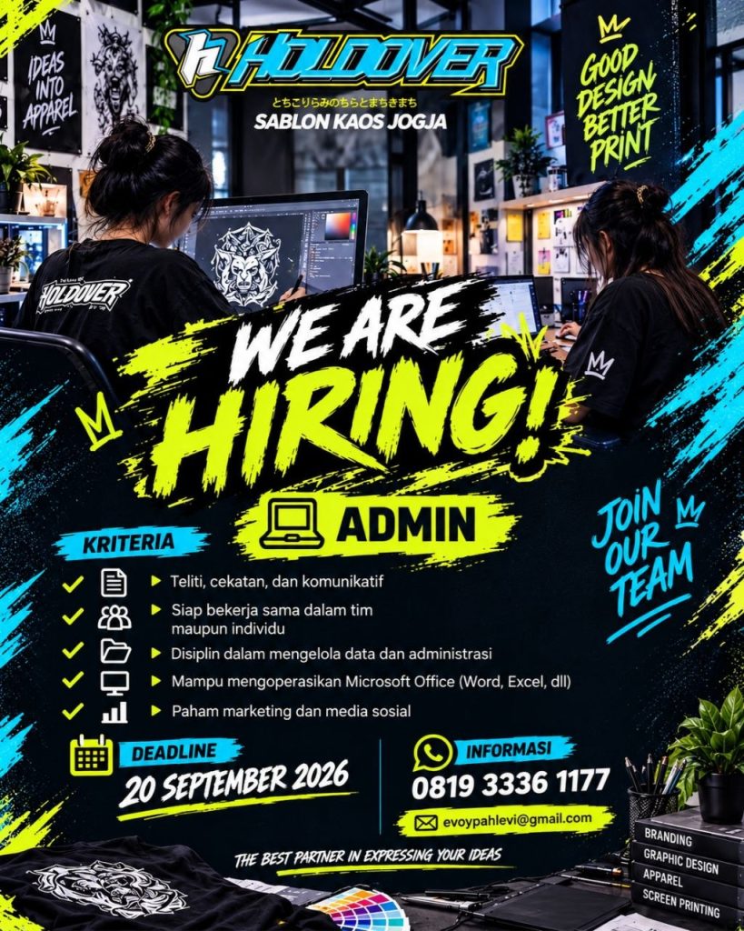 Poster lowongan HOLDOVER