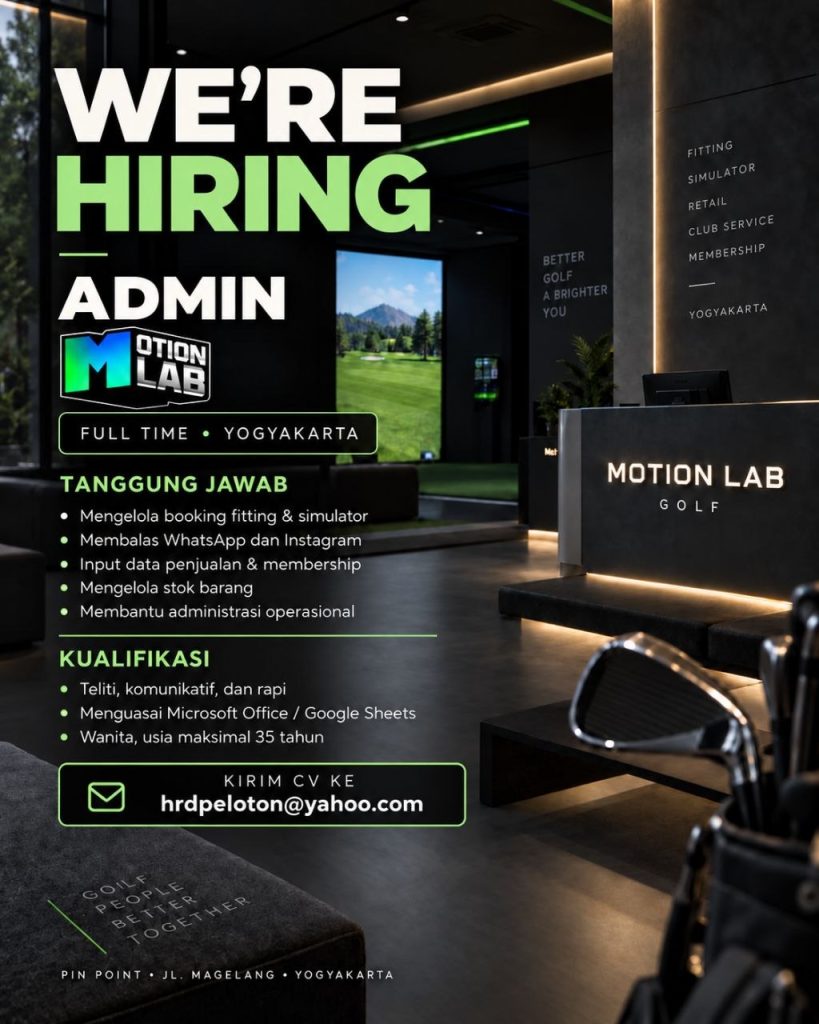 Poster lowongan MOTION LAB