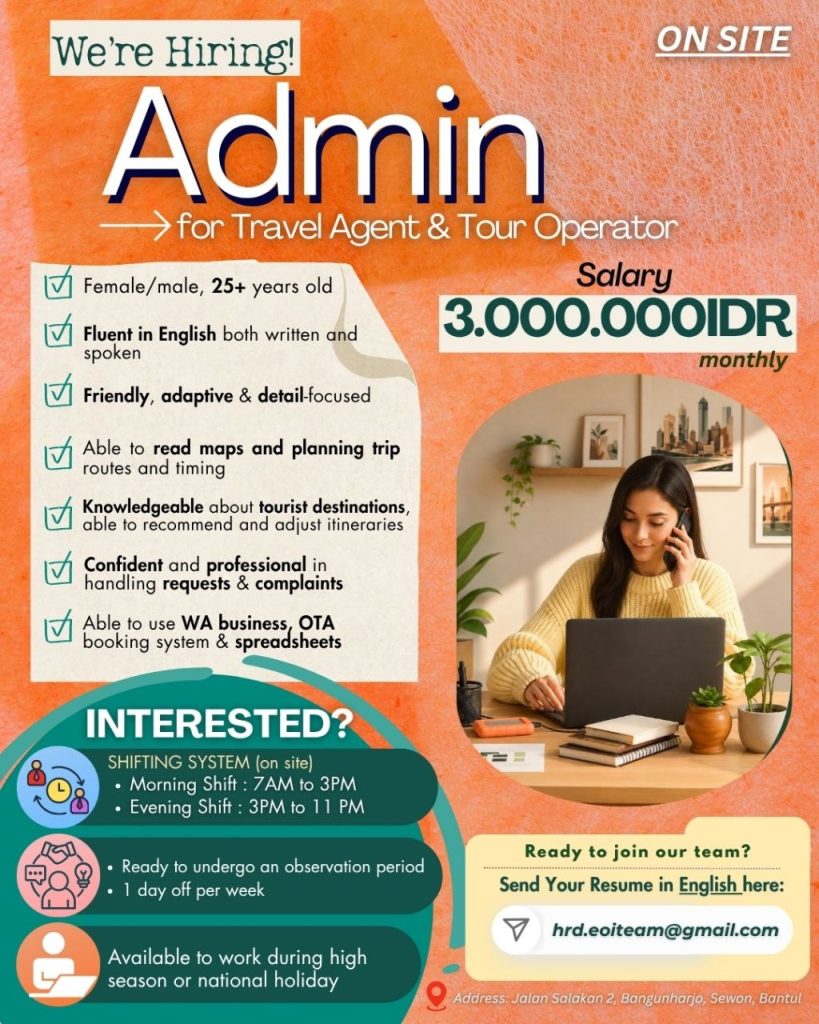 Poster lowongan LOKER JOGJA