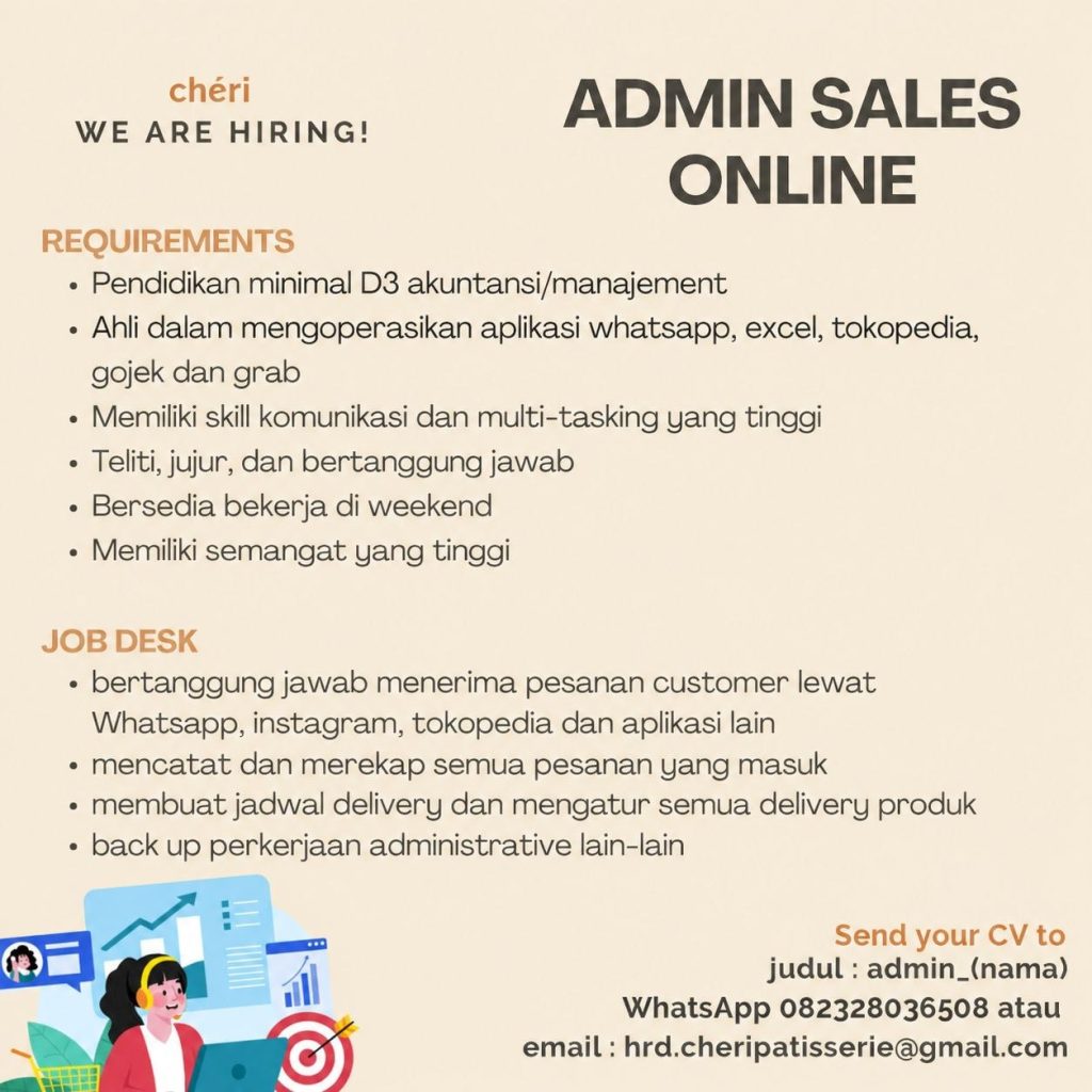 Poster lowongan chéri