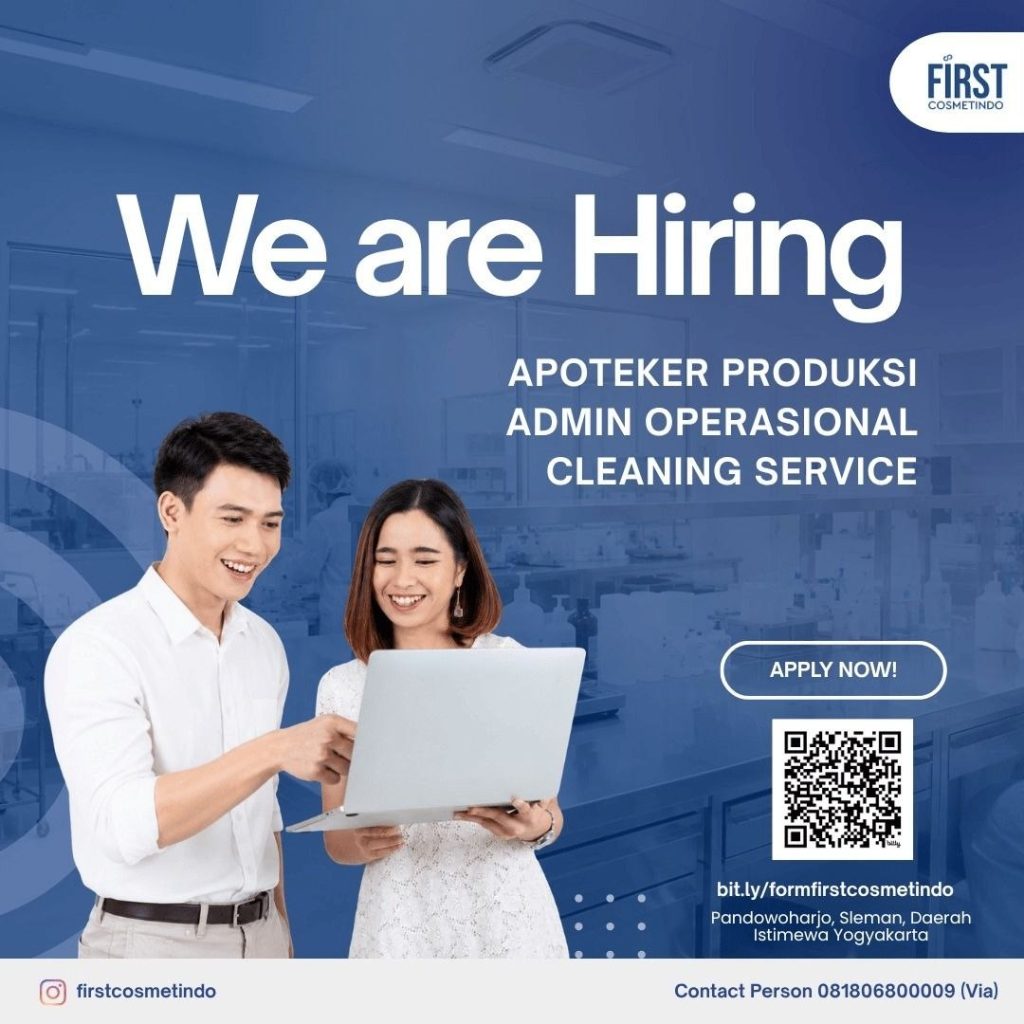 Poster lowongan FIRST COSMETINDO