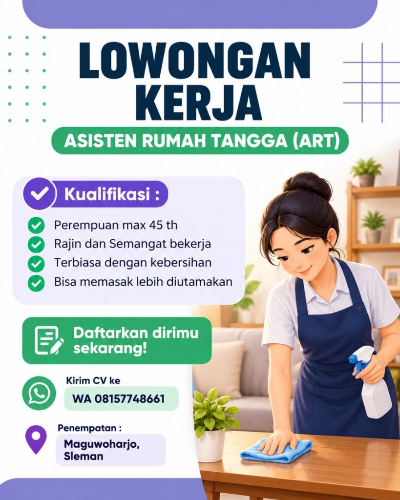 Poster lowongan LOKER JOGJA