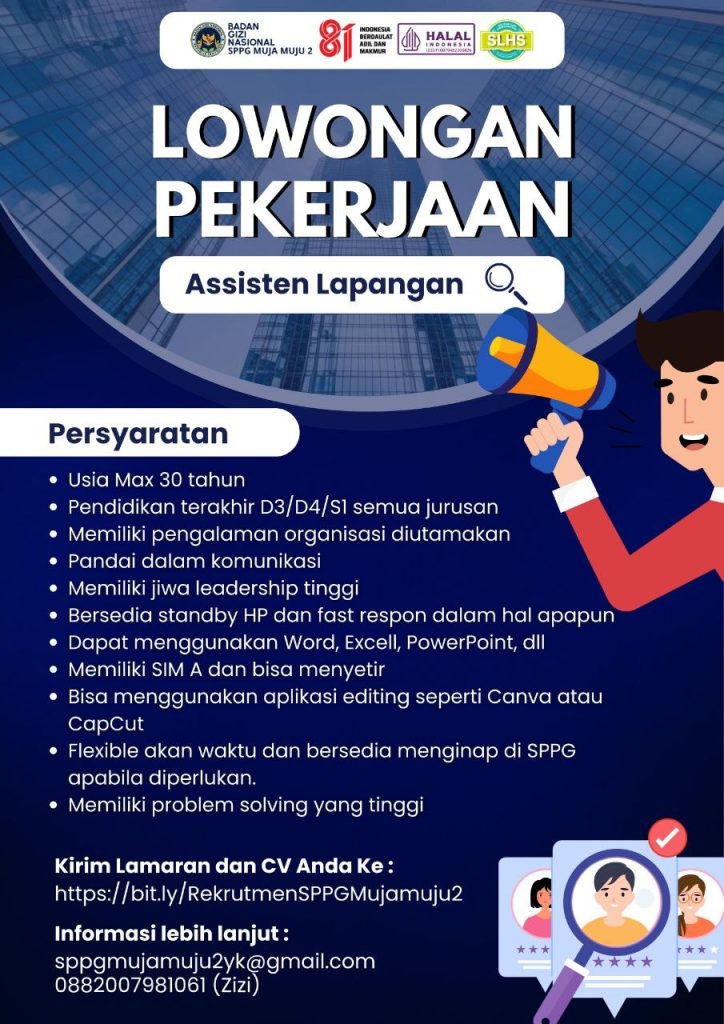 Poster lowongan SPPG Muja Muju 2