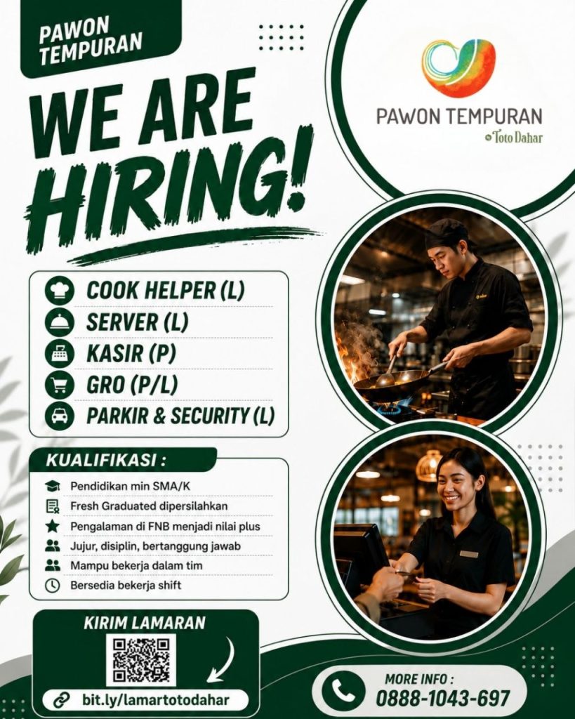 Poster lowongan Pawon Tempuran