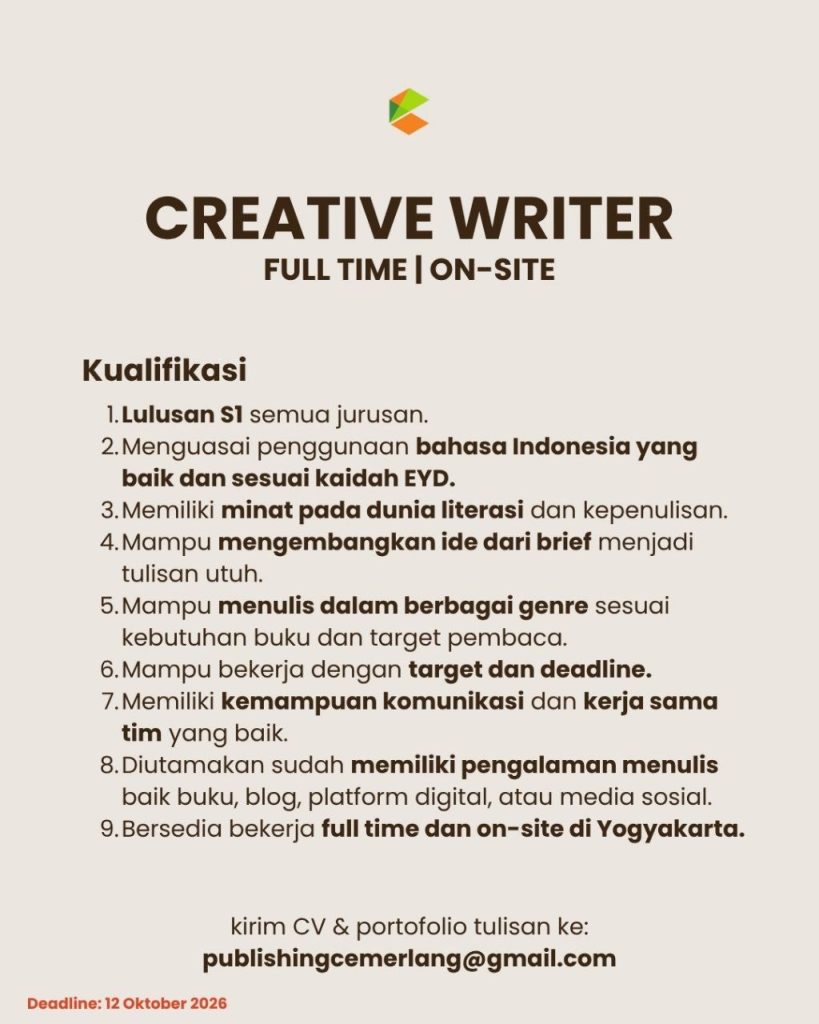 Poster lowongan C Klik Media