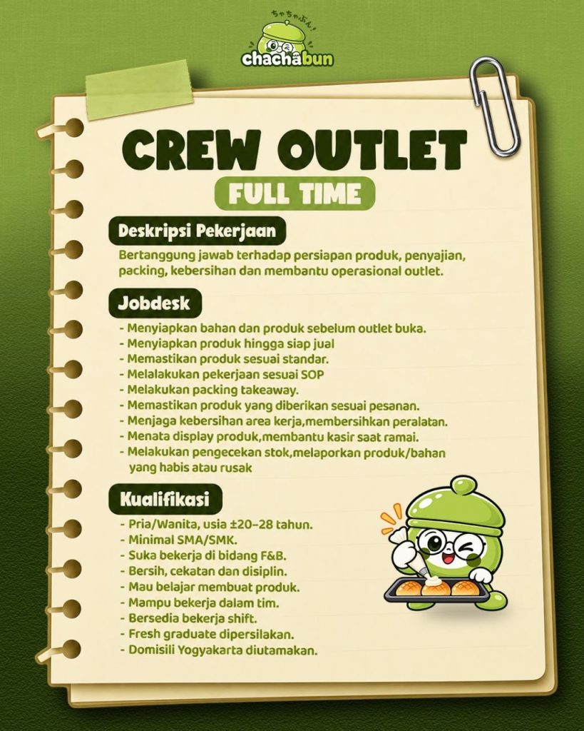 Poster lowongan Chachabun