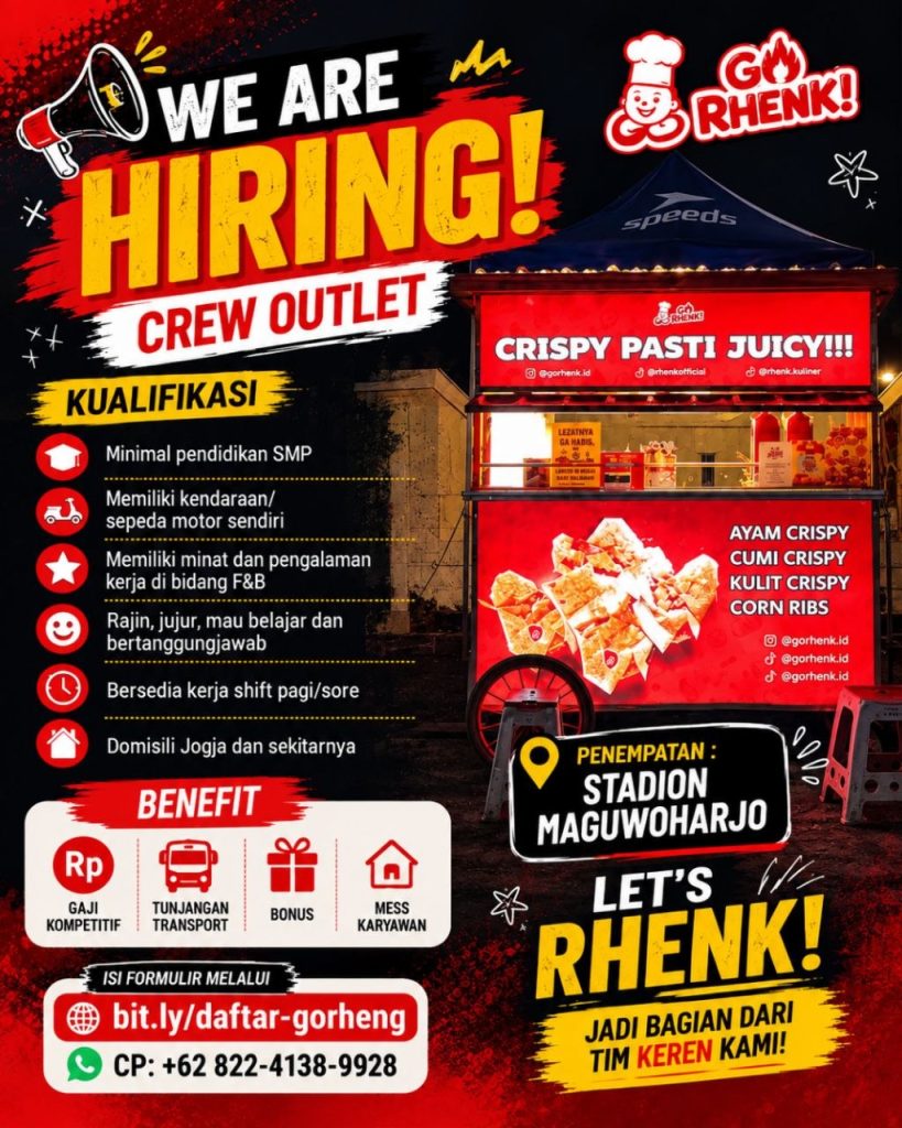 Poster lowongan GO RHENK