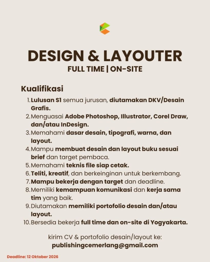 Poster lowongan C Klik Media