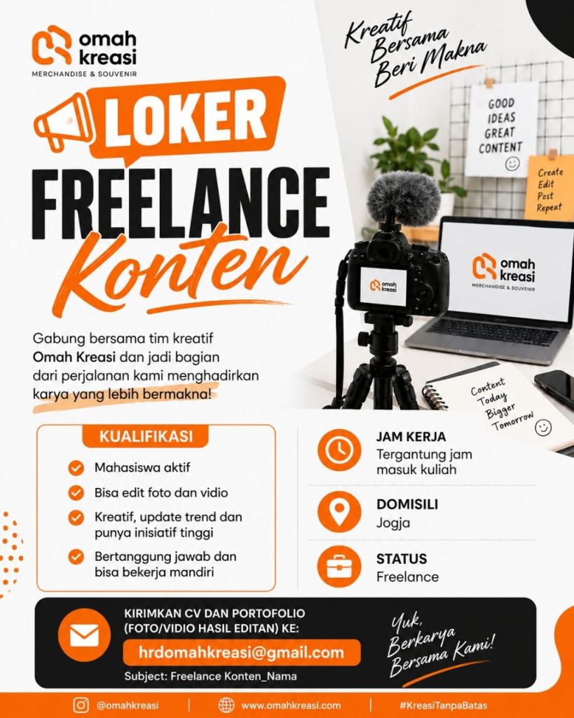 Poster lowongan OMAH KREASI