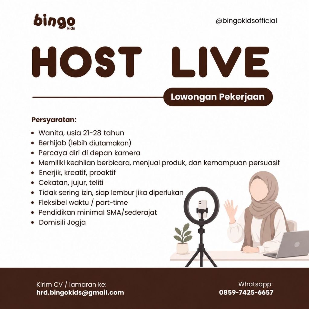 Poster lowongan bingo kids