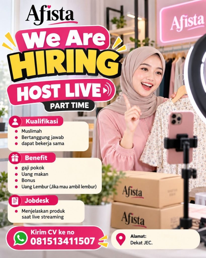 Poster lowongan Afista