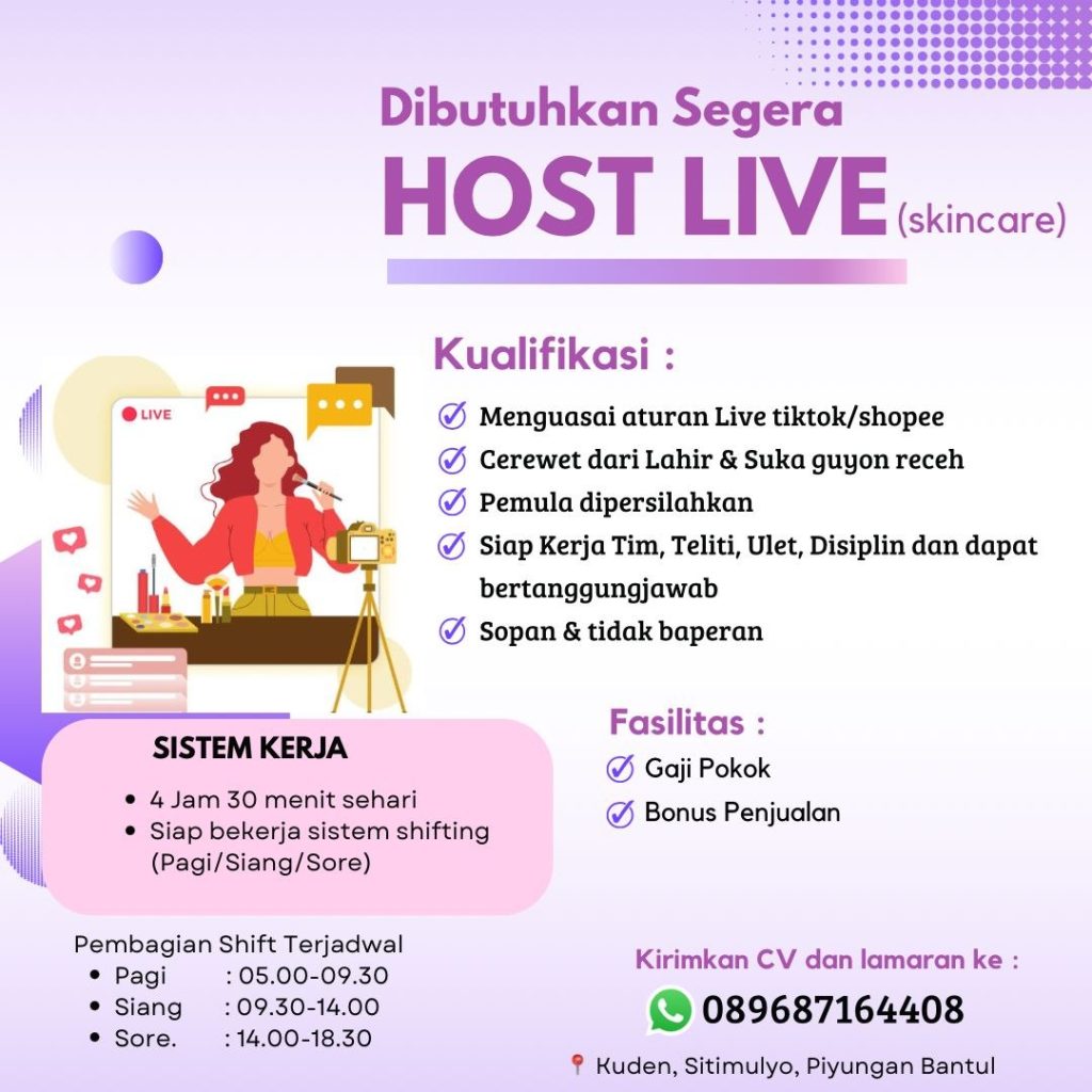 Poster lowongan LOKER JOGJA