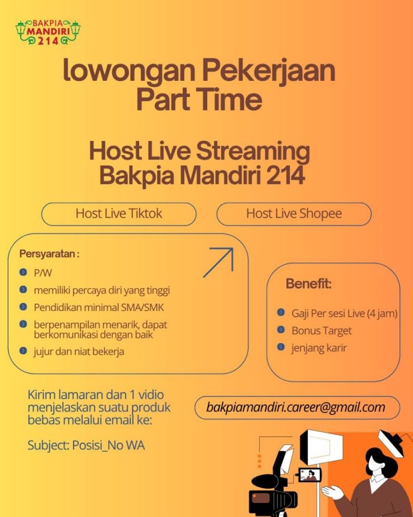 Poster lowongan Bakpia Mandiri 214