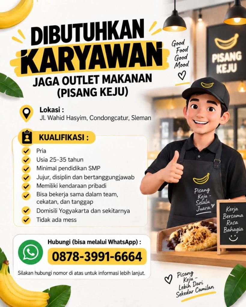 Poster lowongan Pisang Keju