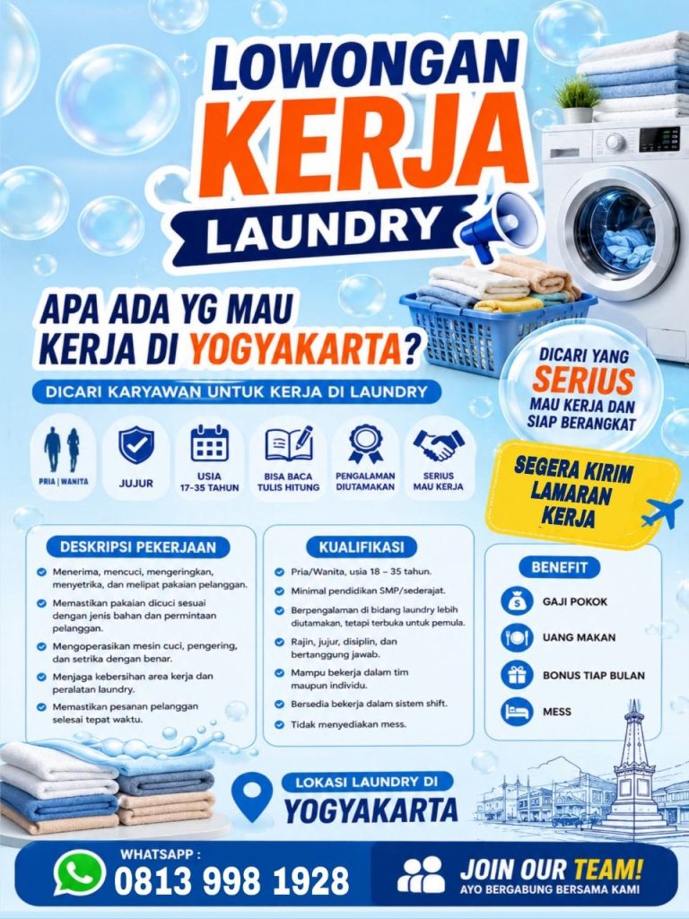 Poster lowongan LOKER JOGJA