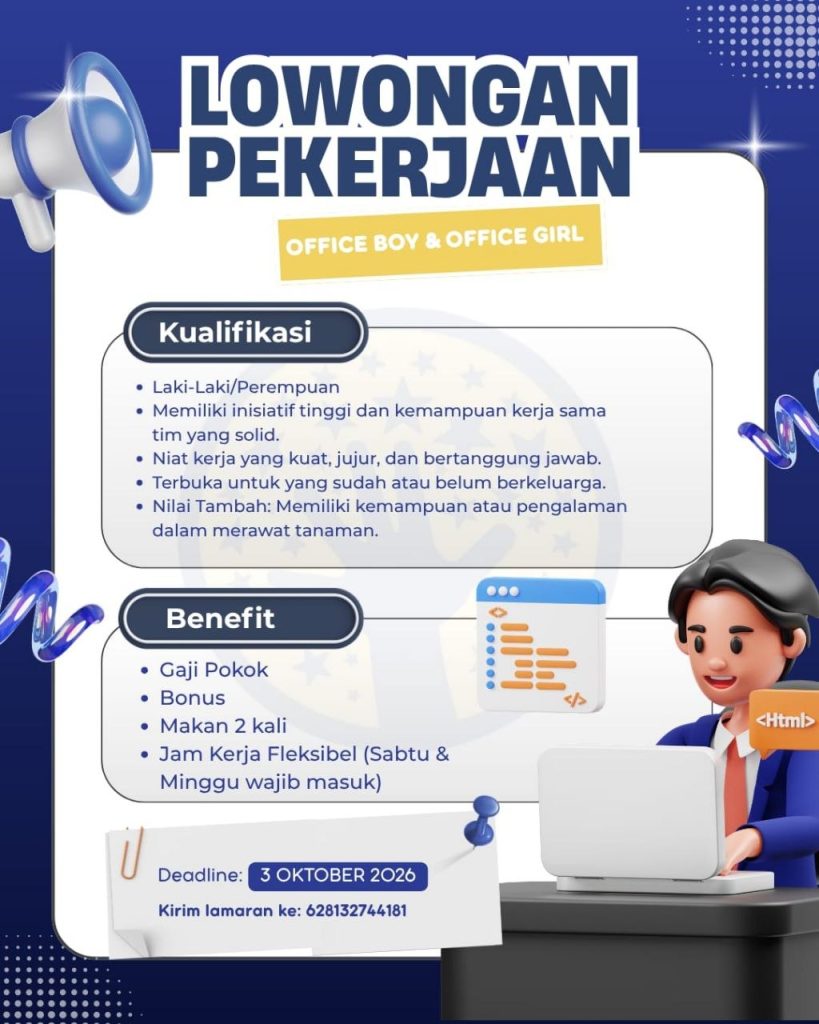 Poster lowongan LOKER JOGJA