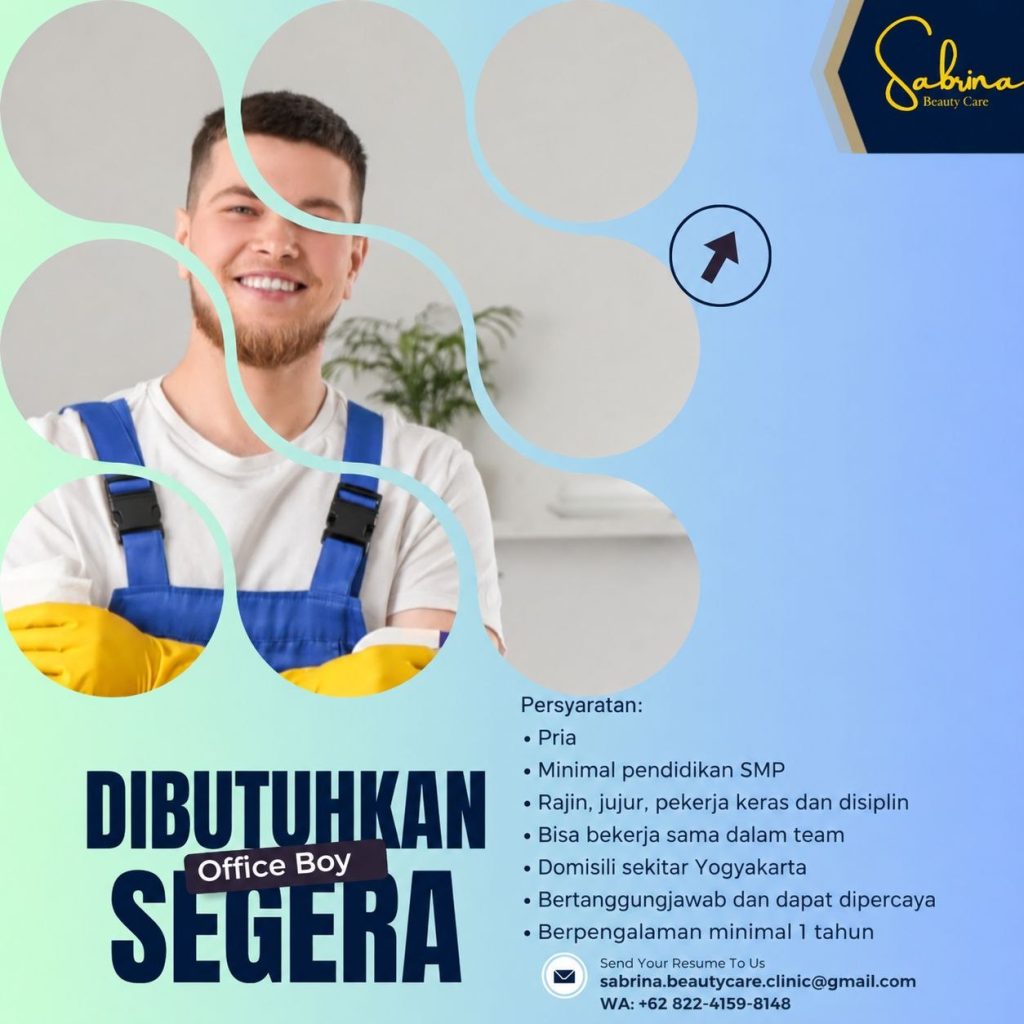 Poster lowongan Sabrina Beauty Care