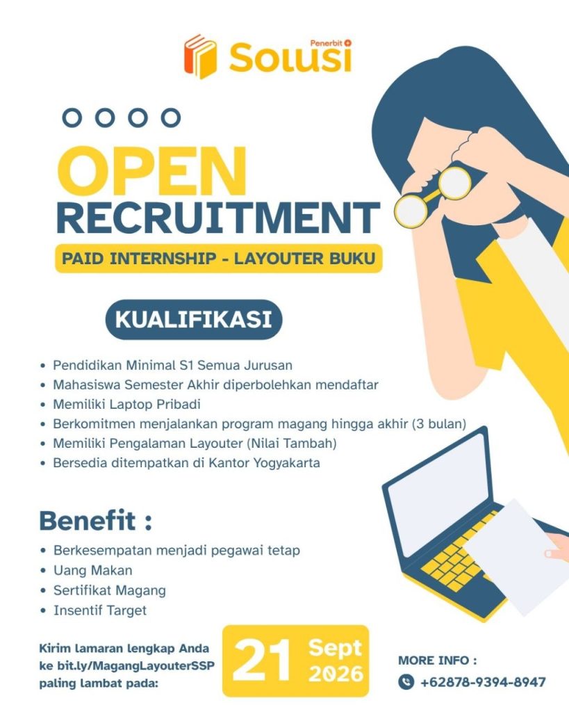 Poster lowongan Penerbit Solusi