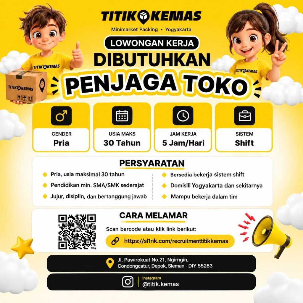 Poster lowongan Titik Kemas