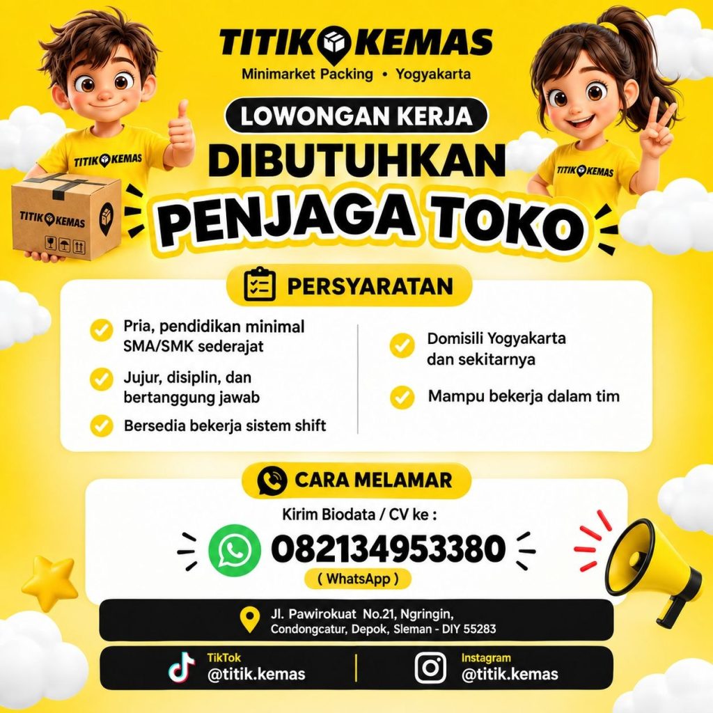 Poster lowongan Titik Kemas